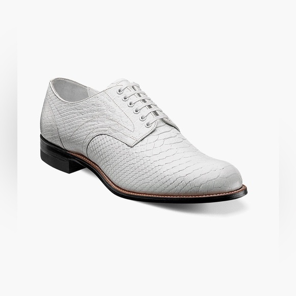 Stacy Adams Shoes White Leather Tag Size 11D - Picture 1 of 11